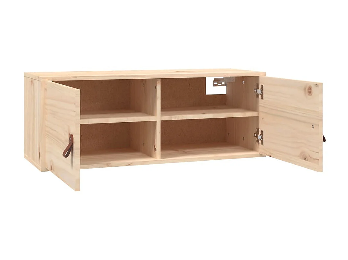 Armario de pared de madera maciza de pino 80x30x30 cm ES768578