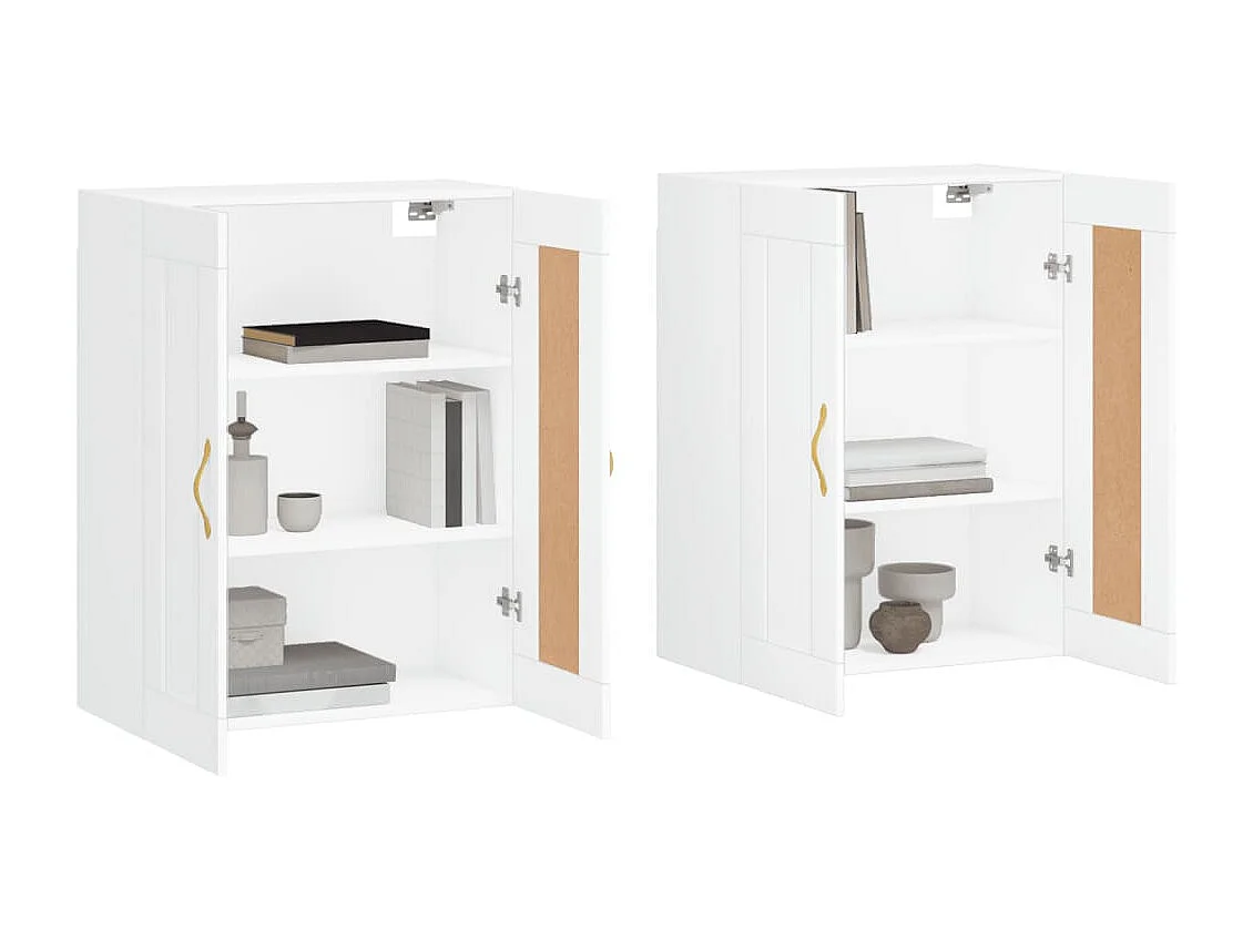 Armarios de pared 2 uds madera de ingeniería blanco ES830770
