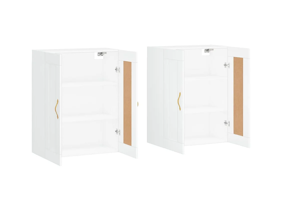 Armarios de pared 2 uds madera de ingeniería blanco ES830770