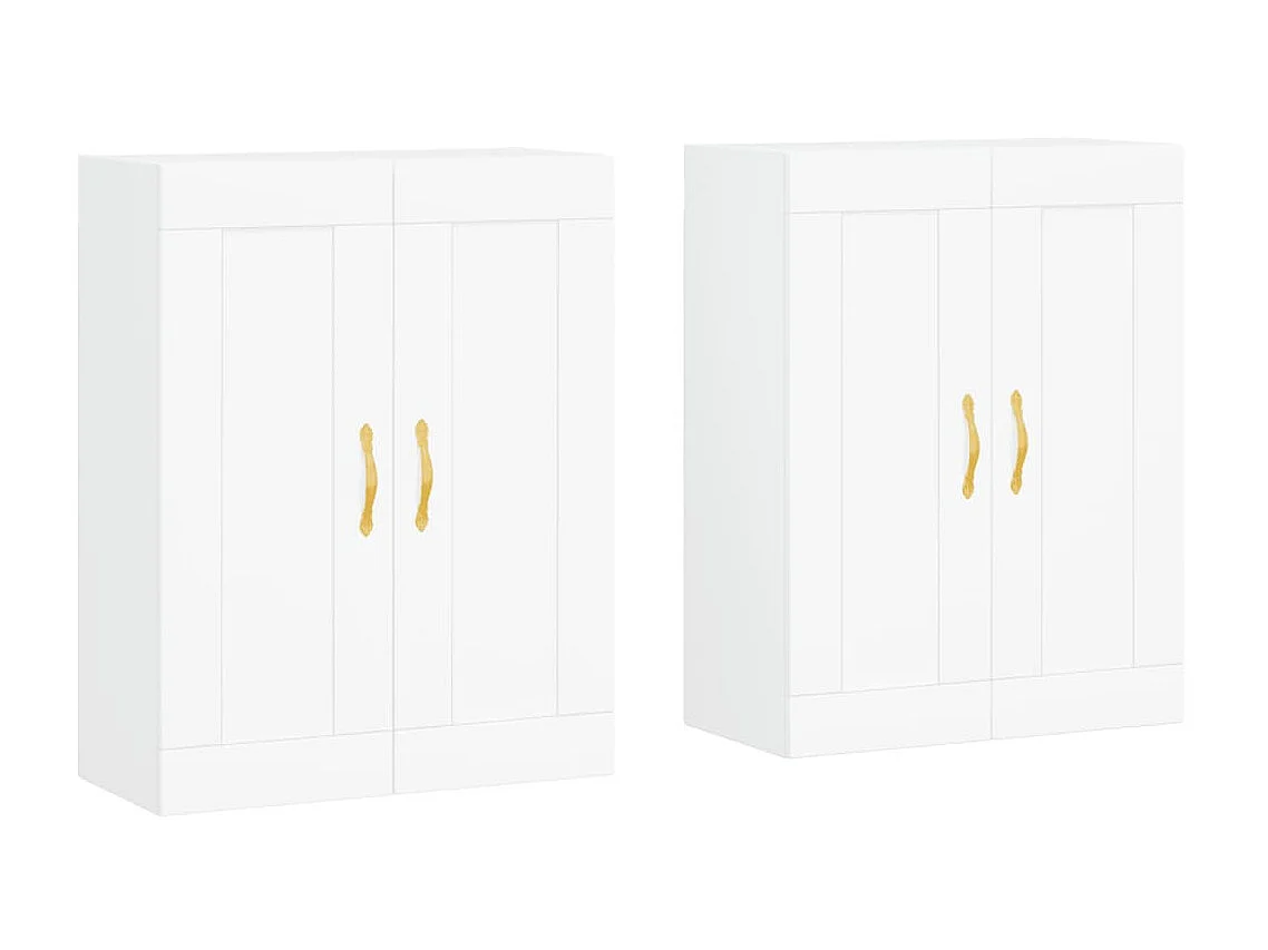 Móveis de parede 2 pcs derivados de madeira branco PT356926