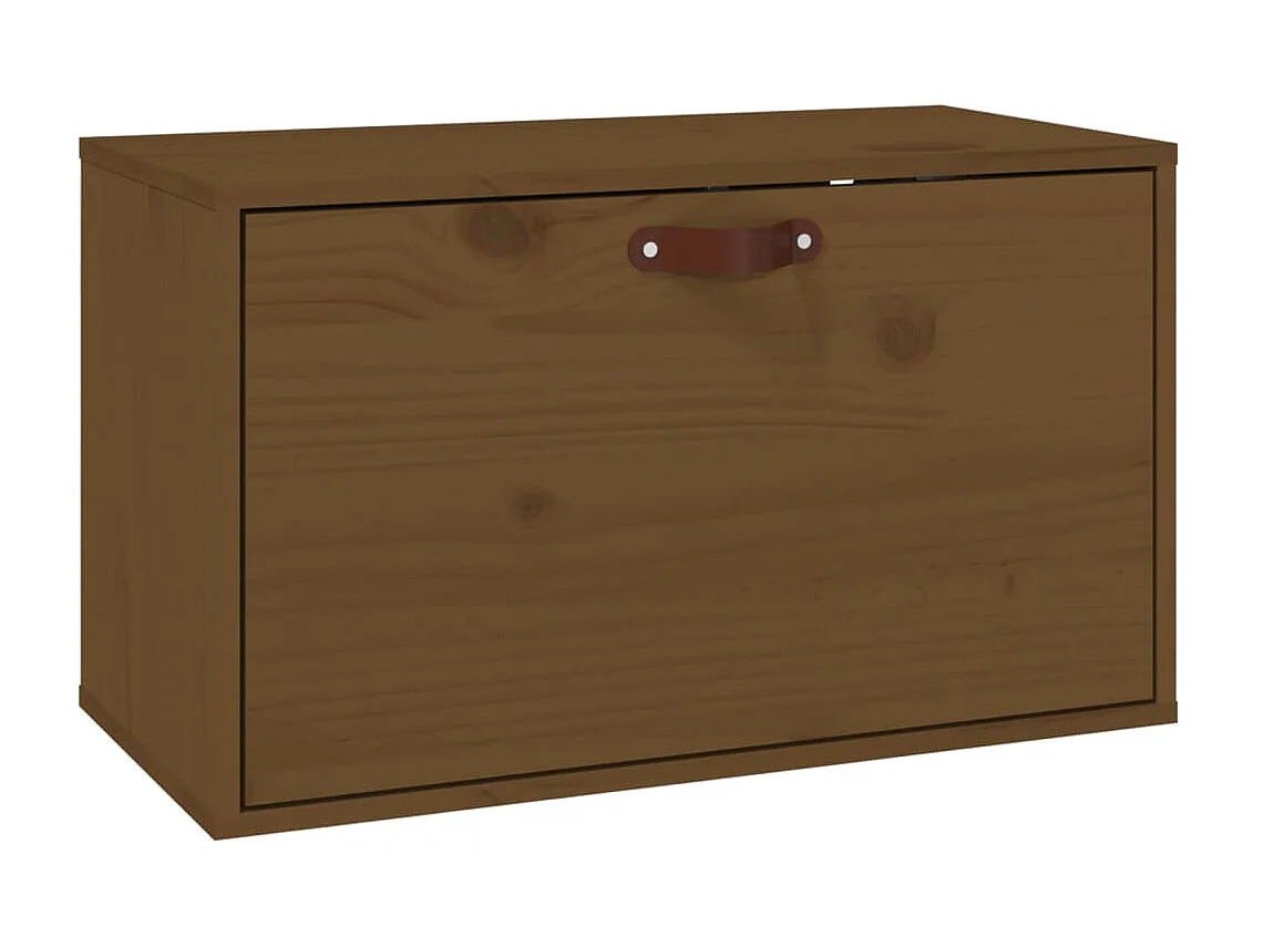 Wandschrank,Wandhängeschrank Honigbraun 60x30x35 cm Massivholz Kiefer -gkd39351