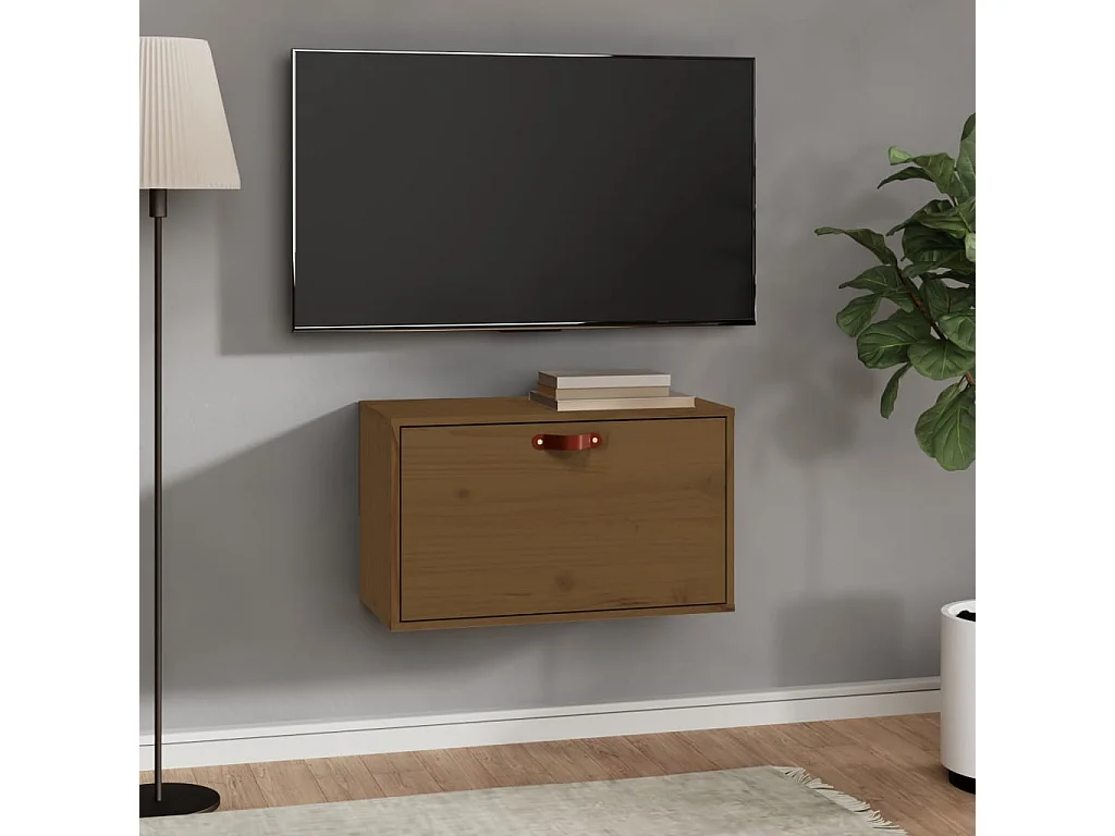 Armoire murale Marron miel 60x30x35 cm Bois de pin massif OLA8200