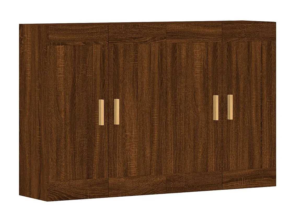 Móveis de parede 2 pcs derivados de madeira carvalho castanho PT455353