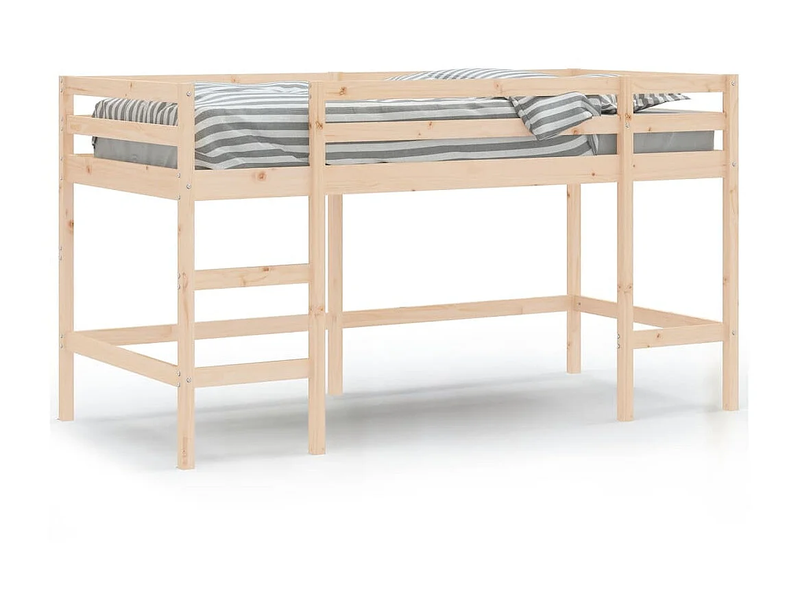 Lit mezzanine enfants échelle 80x200 cm bois pin massif KSAW74213