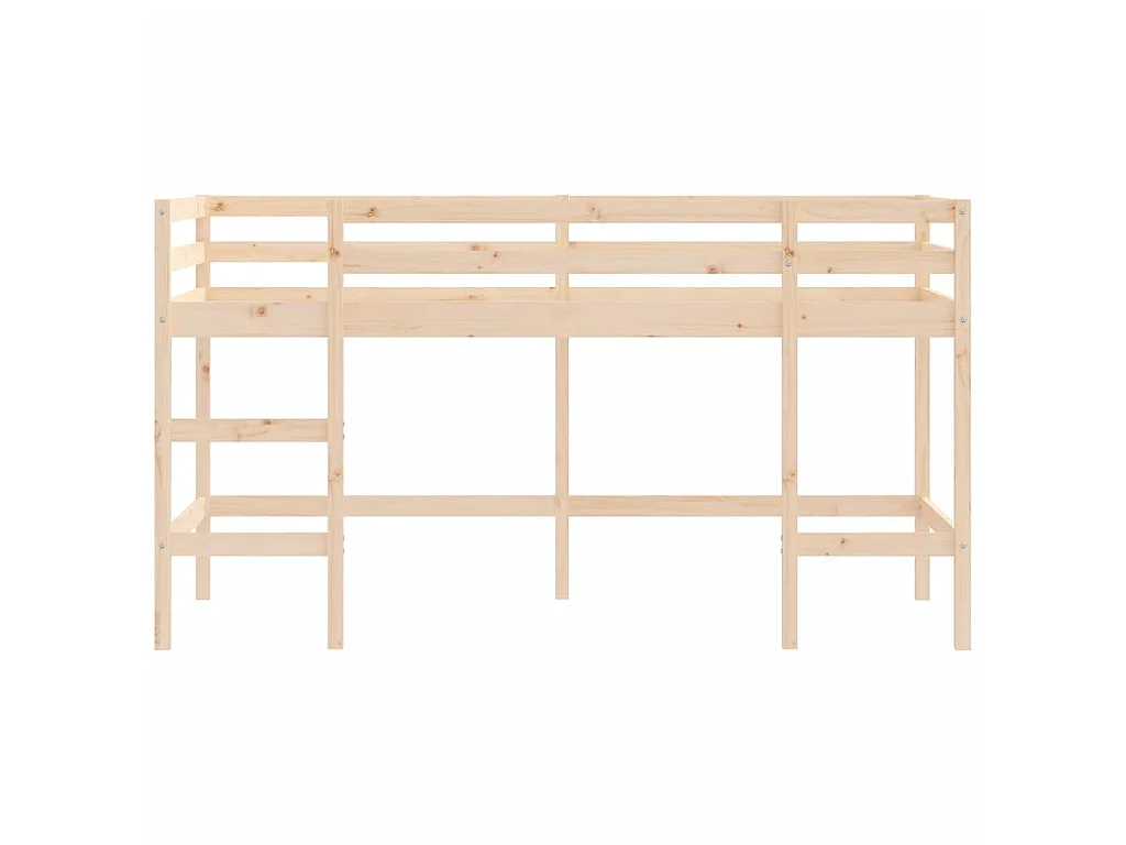 Lit mezzanine enfants échelle 80x200 cm bois pin massif KSAW74213