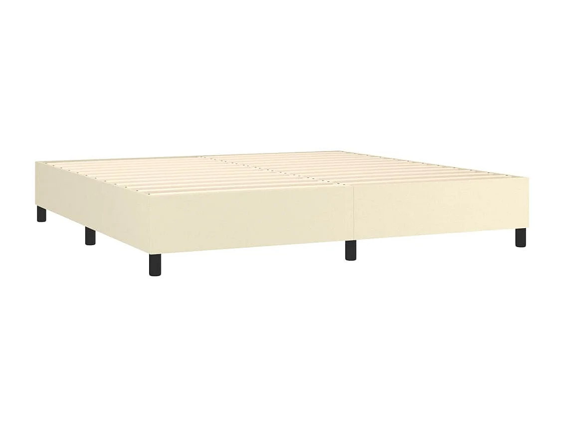 Somier de láminas- 200x200 cm de cuero sintético color crema ES83631