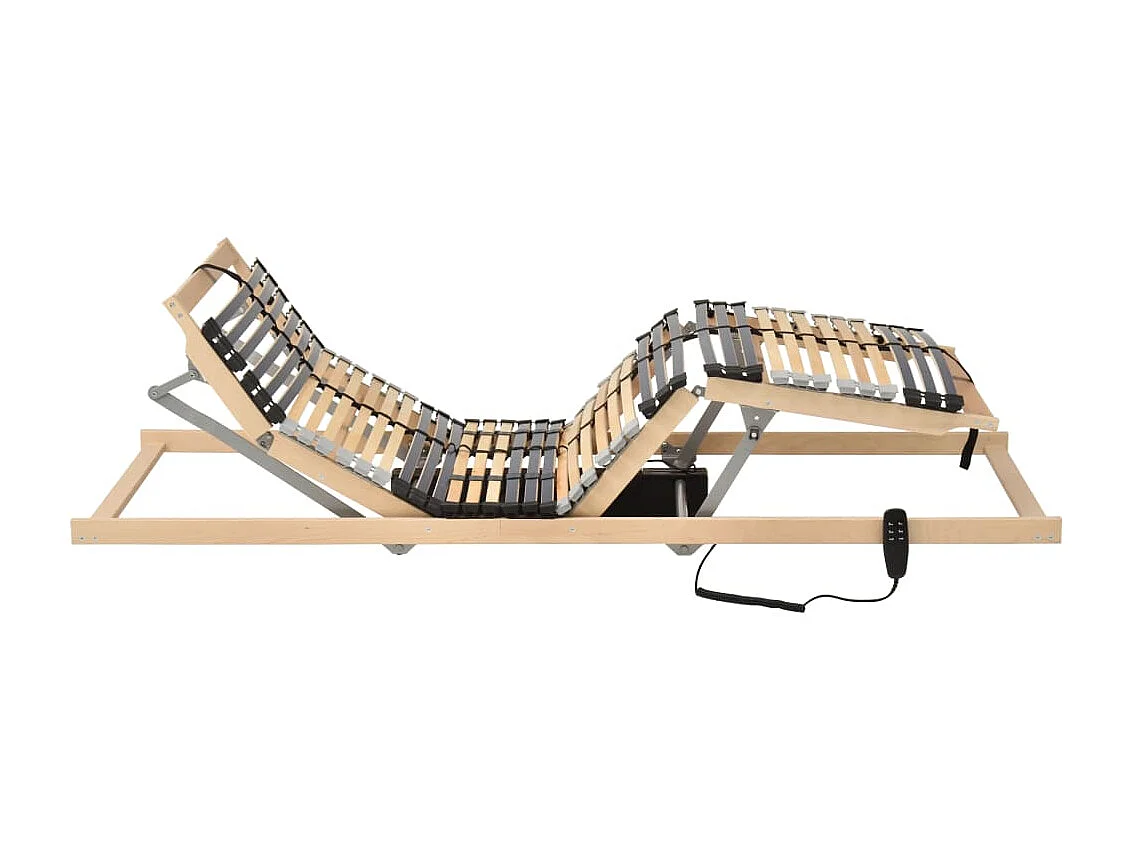 Sommier cadre à lattes électrique avec 42 lattes 7 zones 70x200 cm WDW59562