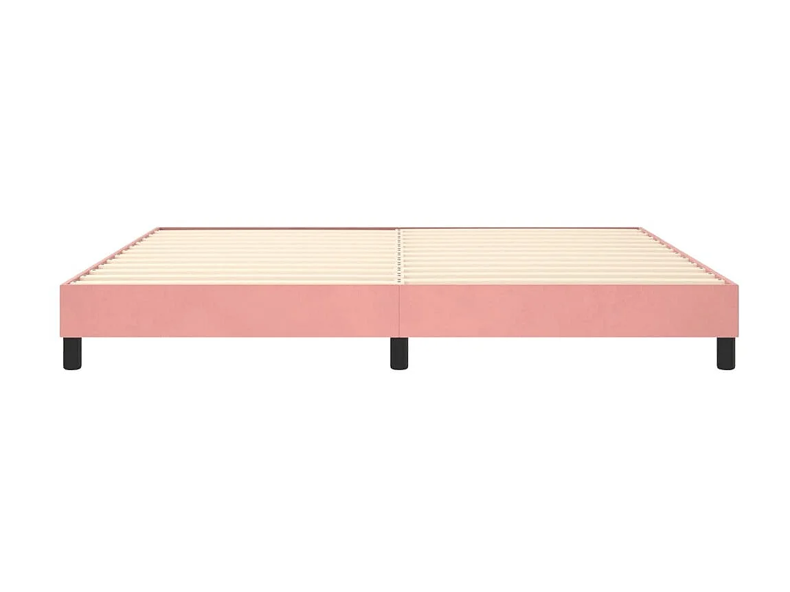 Cama 200x200 cm veludo rosa PT235143