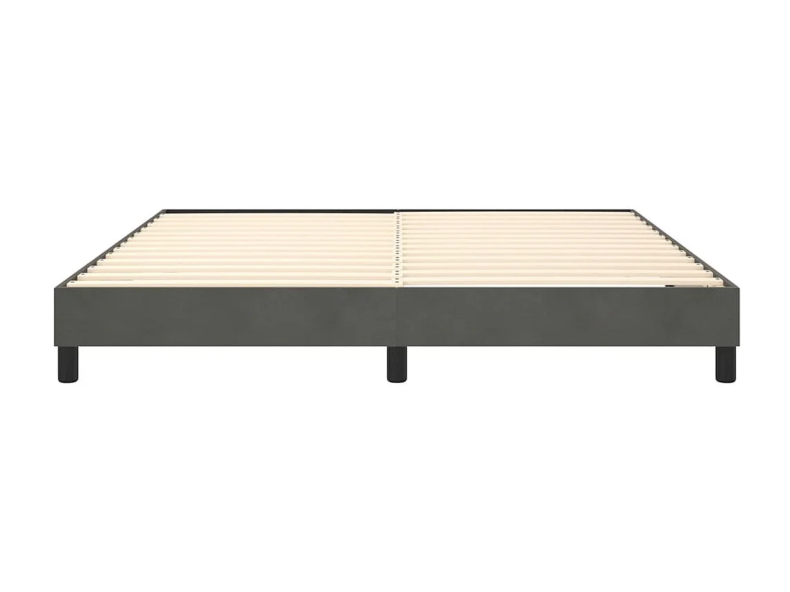 Cama com molas 160x200 cm veludo cinzento-escuro PT104997