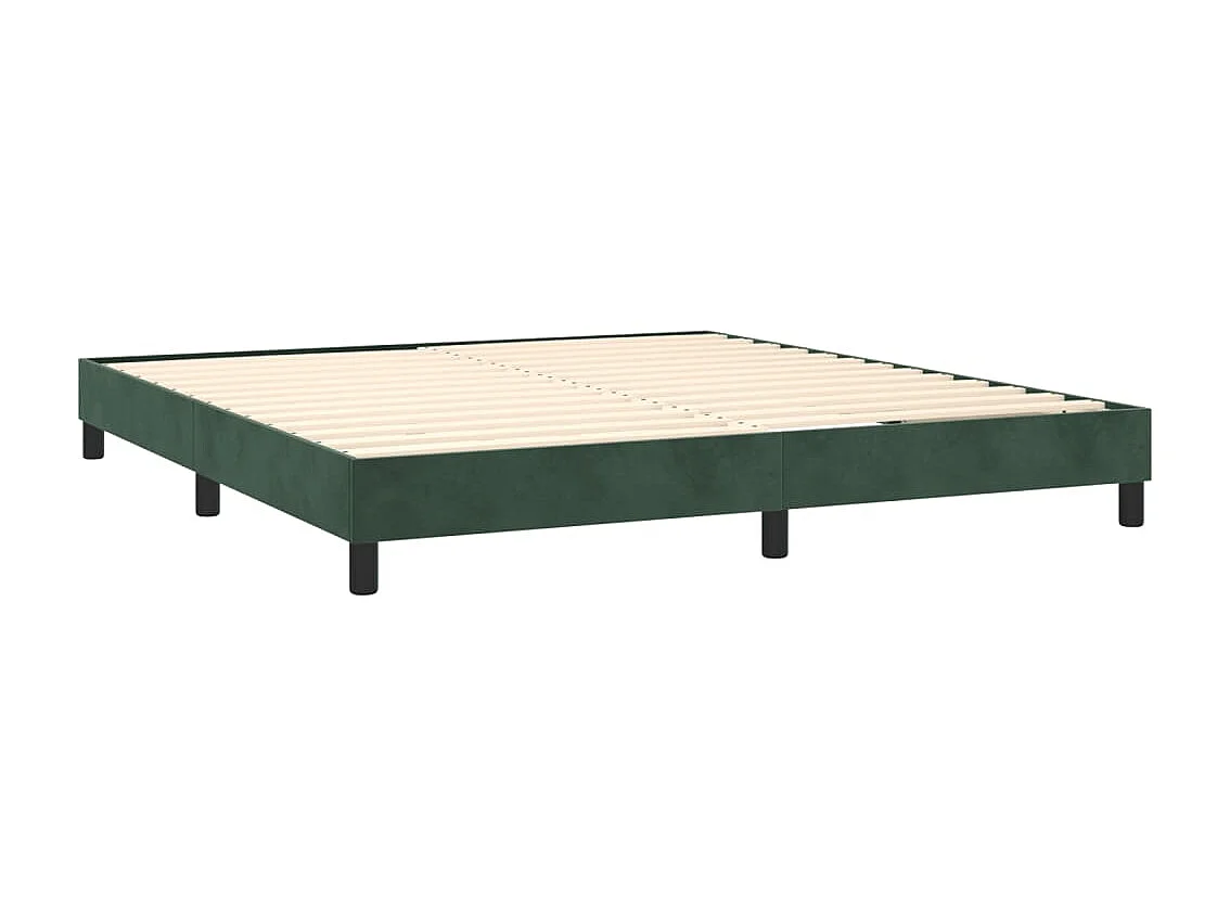 Cama 160x200 cm veludo verde-escuro PT977654