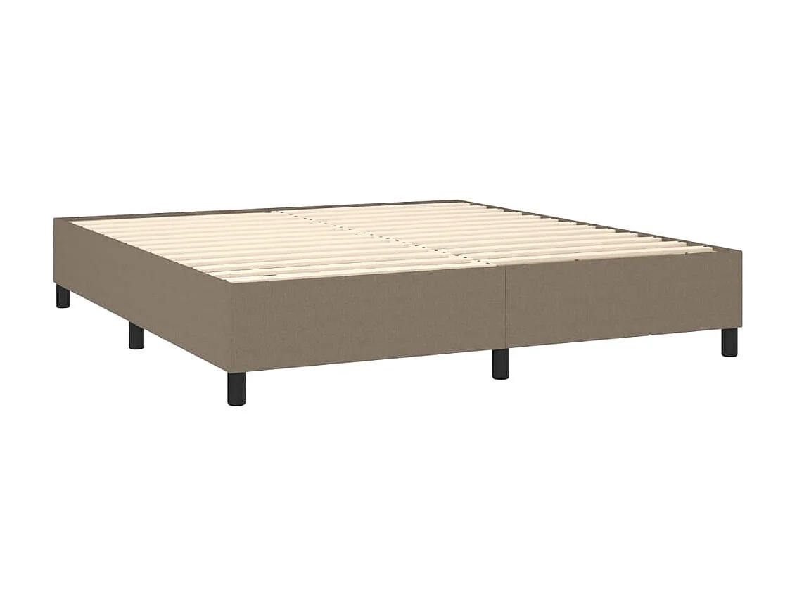 Sommier cadre à lattes de lit Taupe 160x200 cm Tissu WEW50322