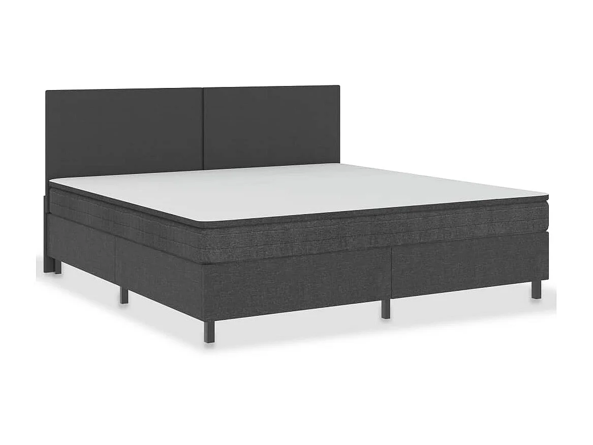 Cama 200x200 cm tecido cinzento PT669535