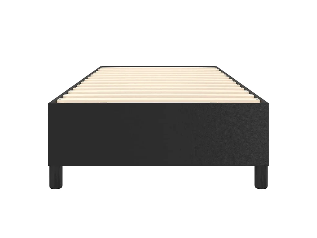 Cama 90x190 cm couro artificial preto PT227389