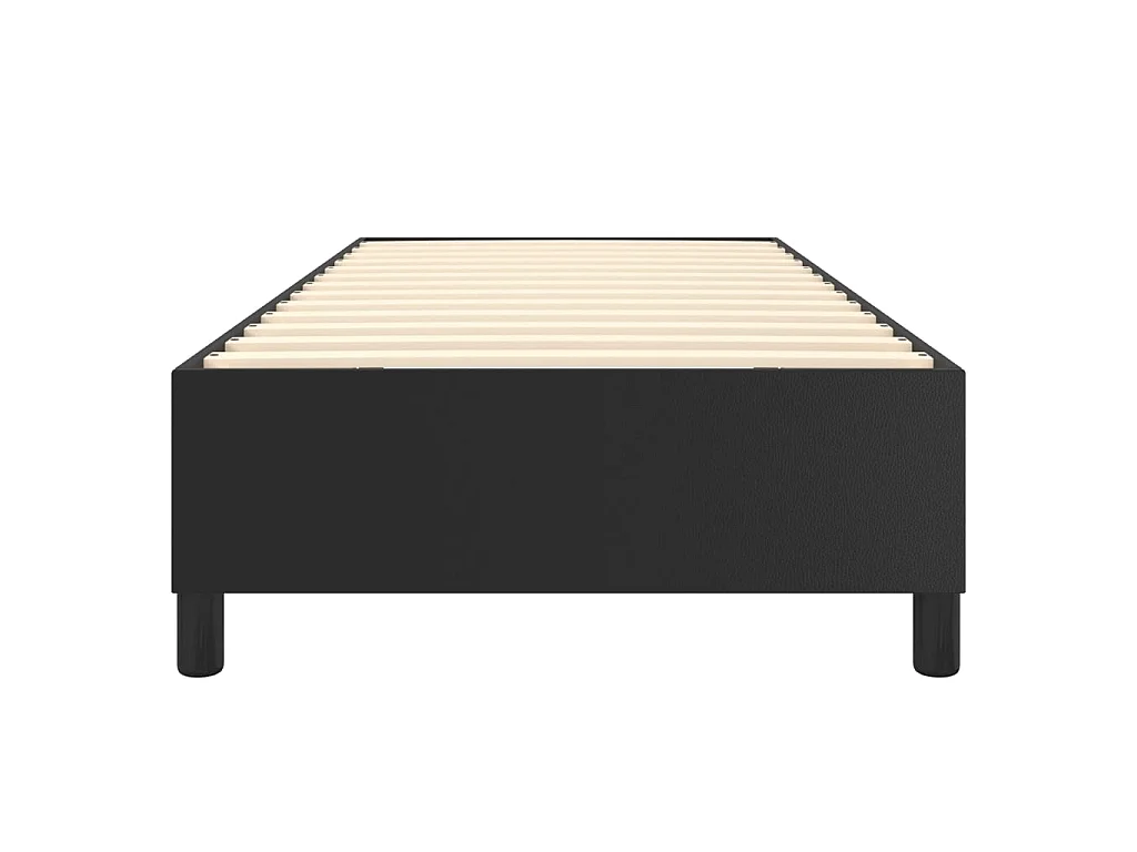 Somier de láminas- 100x200 cm de cuero sintético negro ES56123