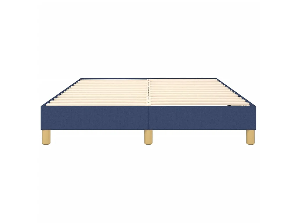 Sommier cadre à lattes de lit Bleu 140x200 cm Tissu WEW56917