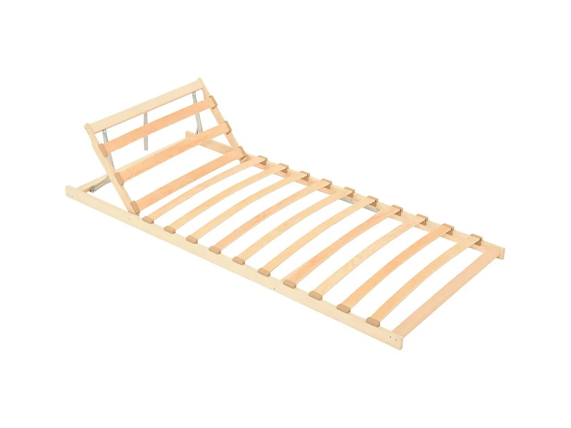 Sommier cadre à lattes 13 lattes tête de lit réglable 90x200 cm WDW47044