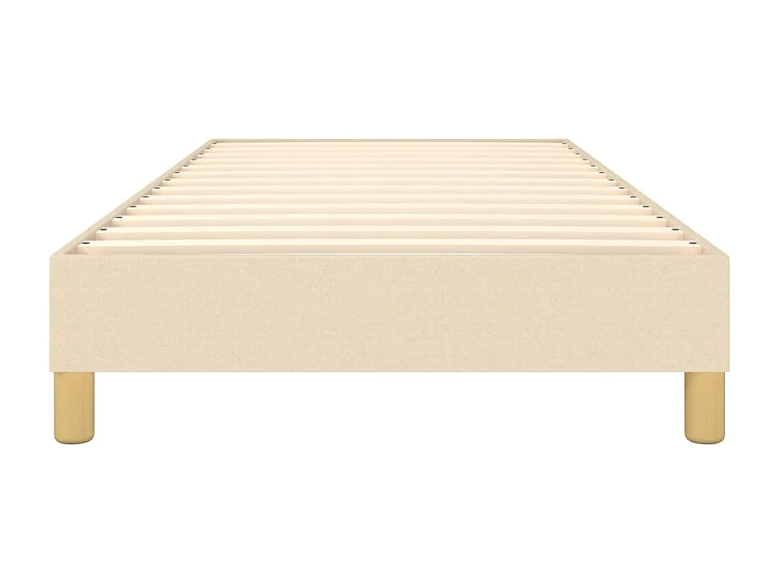 Sommier cadre à lattes de lit Crème 80x200 cm Tissu UOP66974