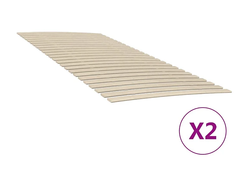 Lattenbodems 2 st met 48 latten 100x200 cm NL180139