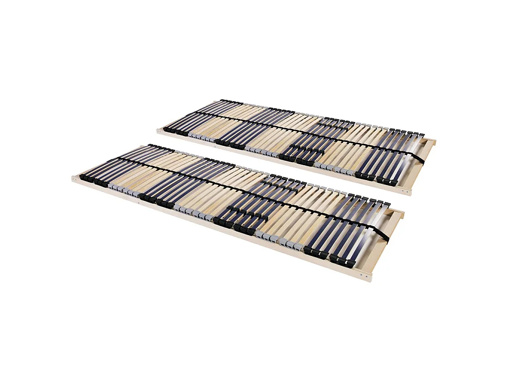 Sommiers cadre à lattes 2 pcs avec 42 lattes 7 zones 90x200 cm  WDW44386