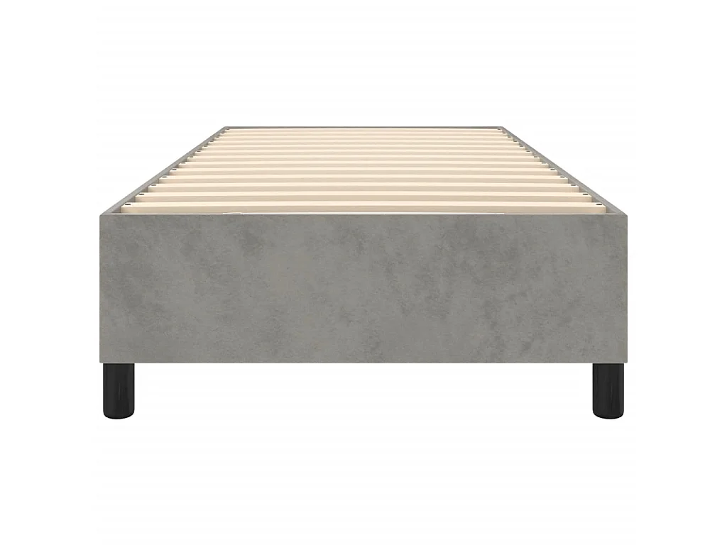 Cama 90x190 cm veludo cinzento-claro PT613097