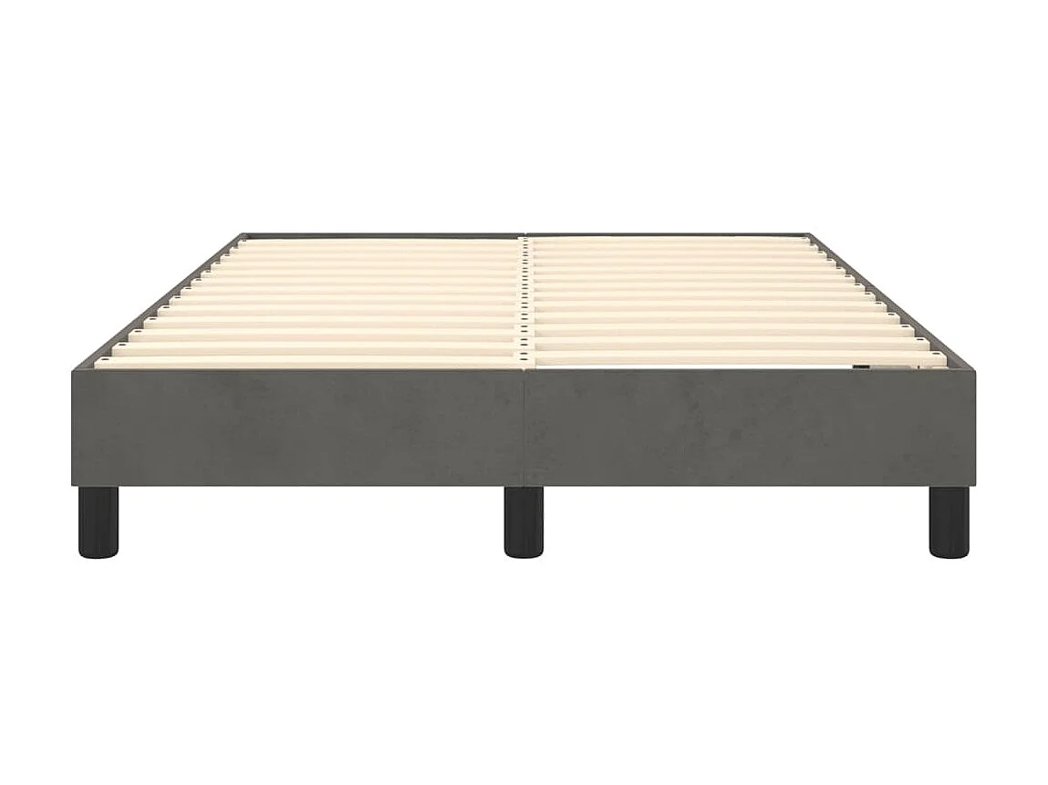 Somier de láminas- 120x200 cm de terciopelo gris oscuro ES12334