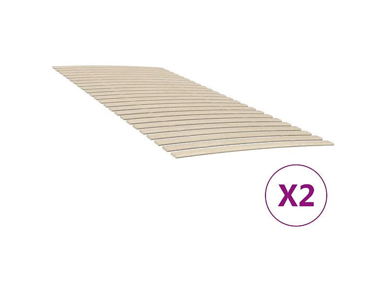 Estrados de ripas com 48 ripas 2 pcs 90x200 cm PT930359