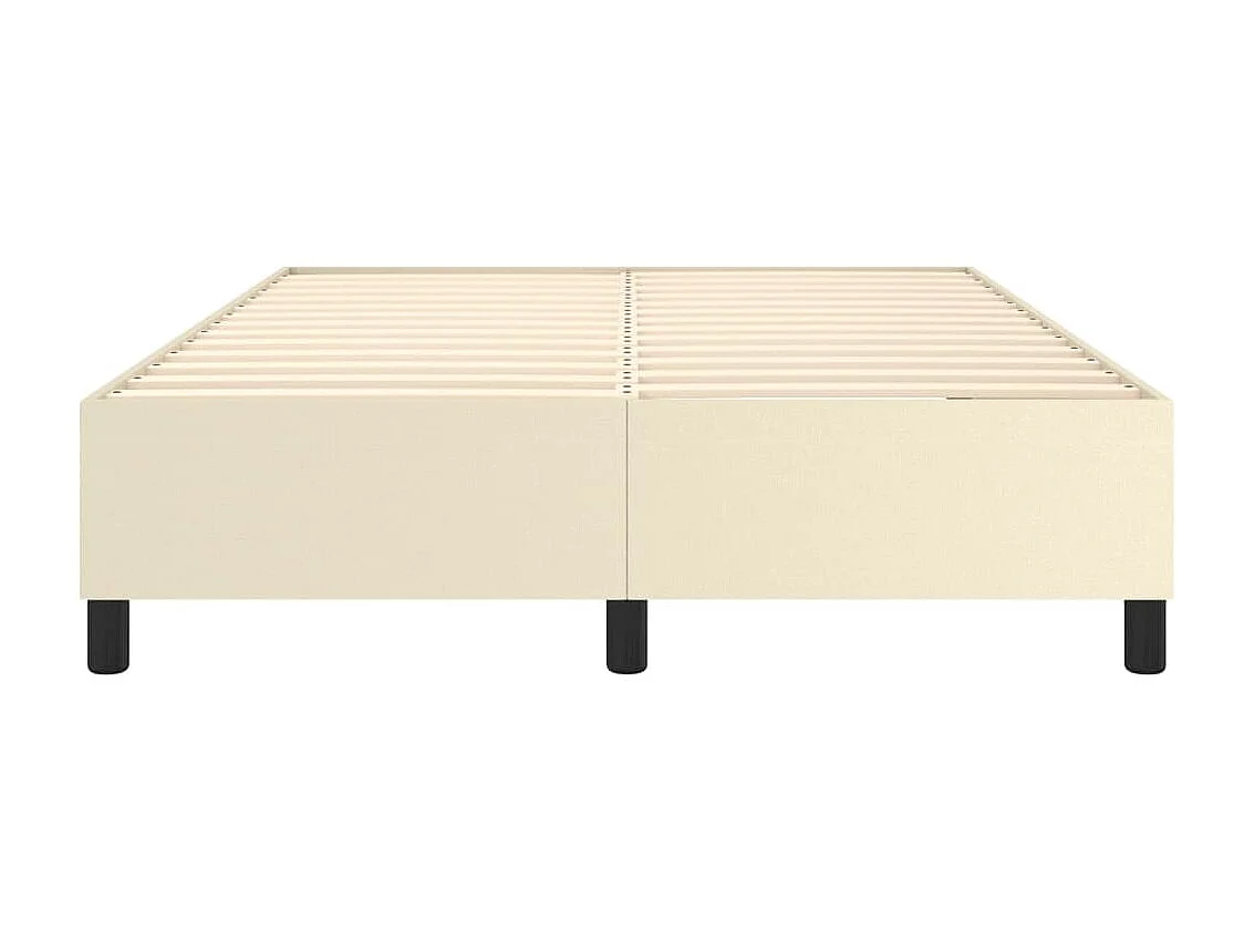 Cama com molas 140x200 cm couro artificial cor crème PT178975