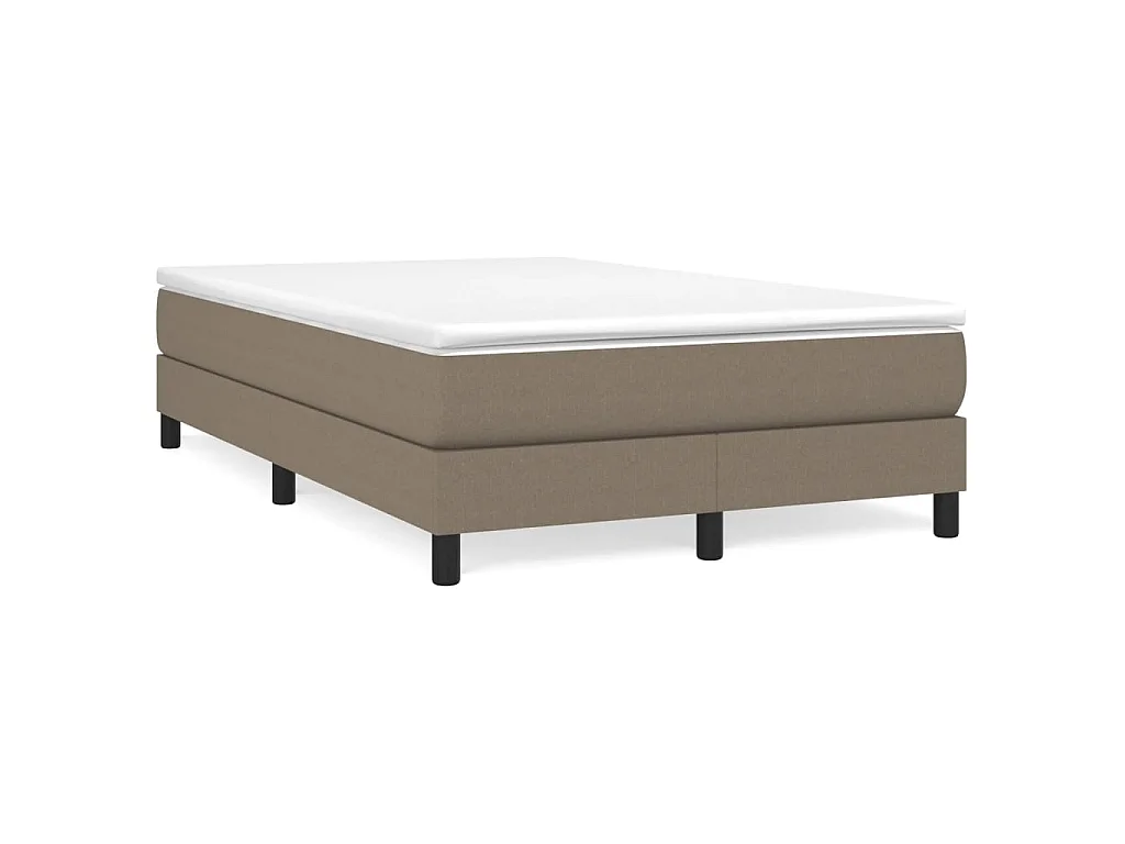 Cama com molas 120x200 cm tecido cinza-acastanhado PT997345