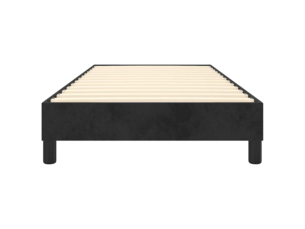 Cama 80x200 cm veludo preto PT721704