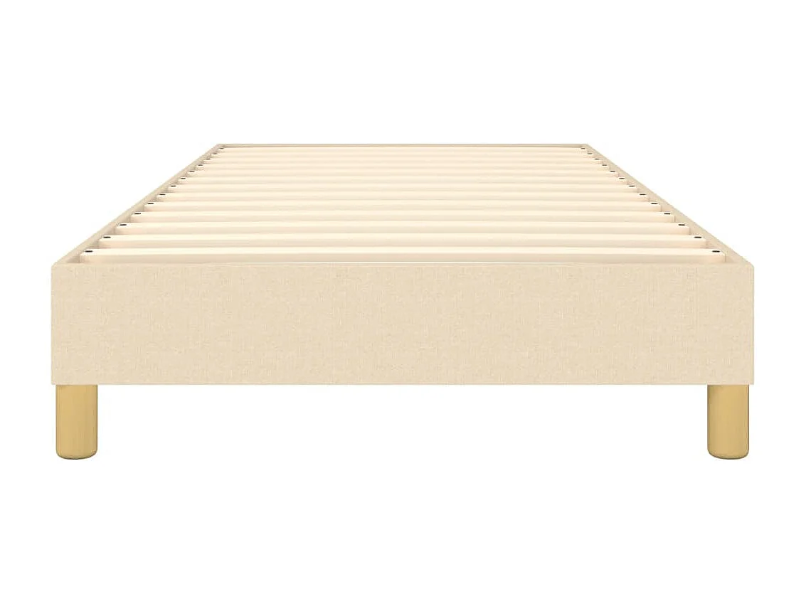 Sommier cadre à lattes de lit Crème 100x200 cm Tissu UOP45070
