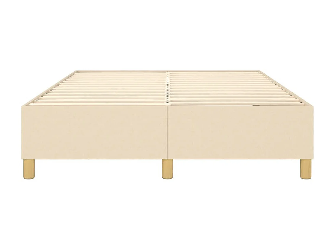 Cama em tecido cor creme 140x200 cm PT864717