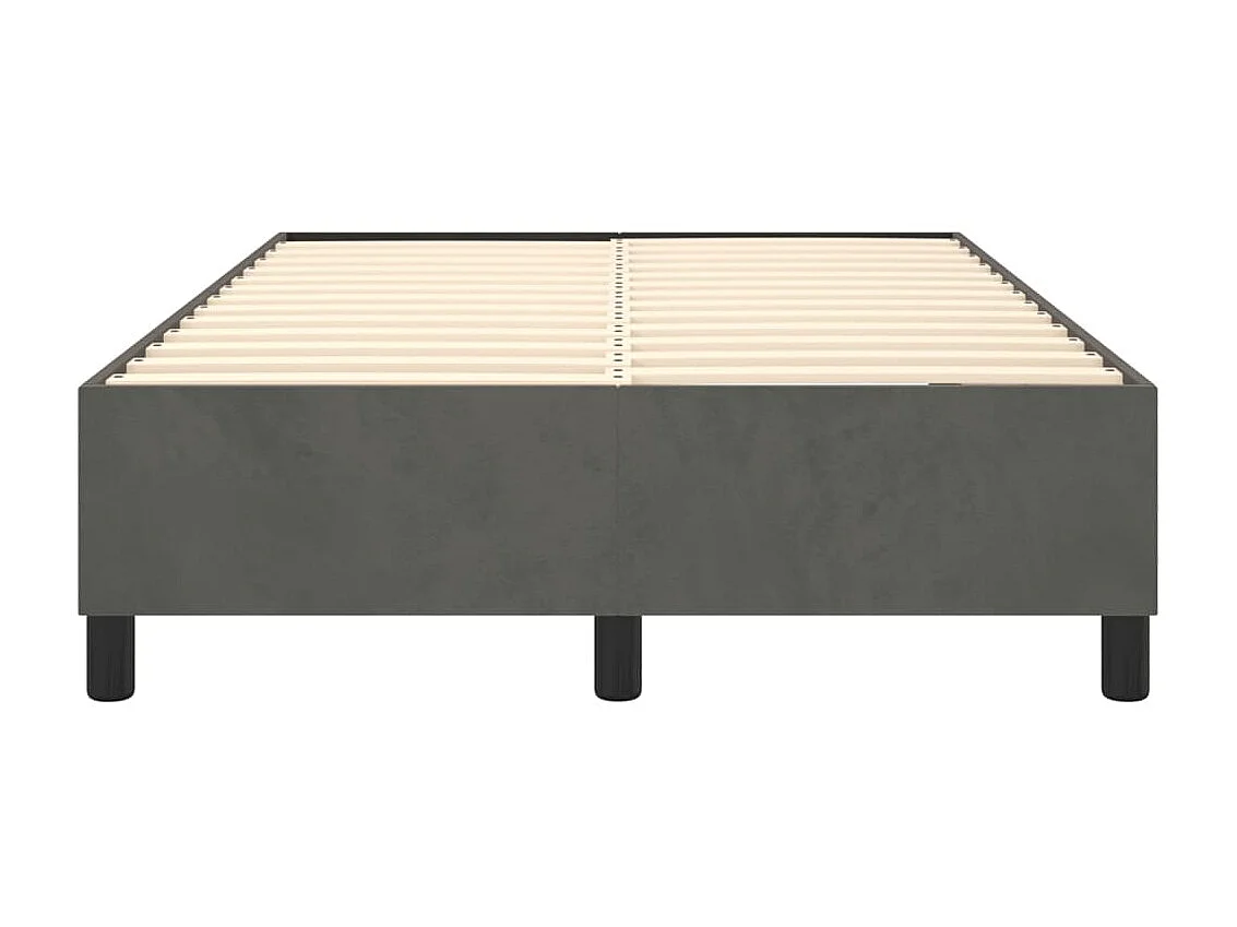 Cama 120x200 cm veludo cinzento-escuro PT554105