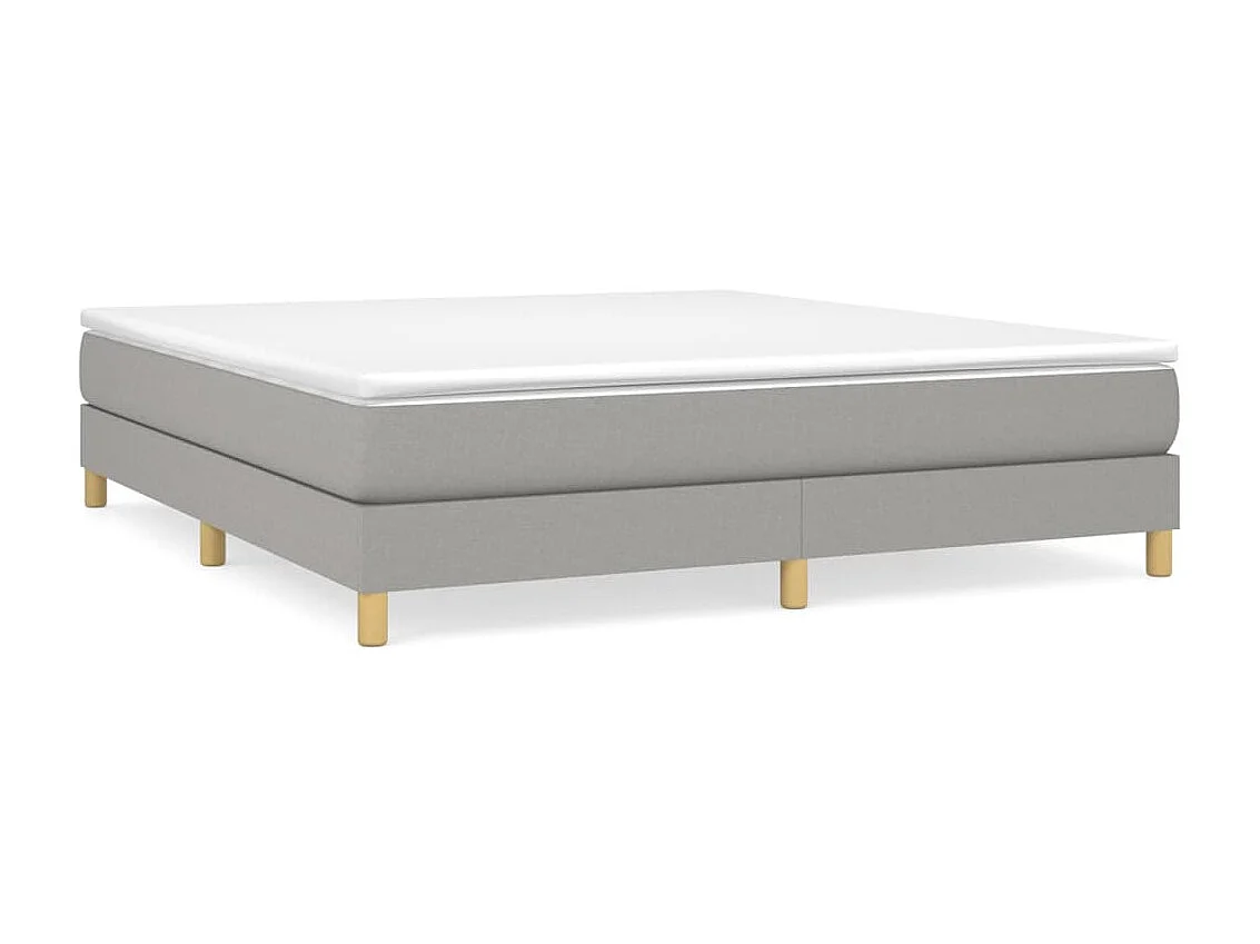 Cama 160x200 cm tecido cinza-claro PT329444