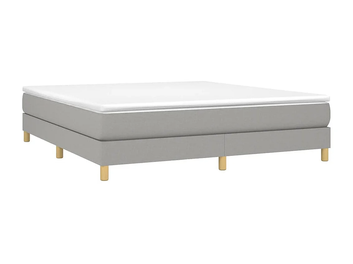 Cama 160x200 cm tecido cinza-claro PT329444