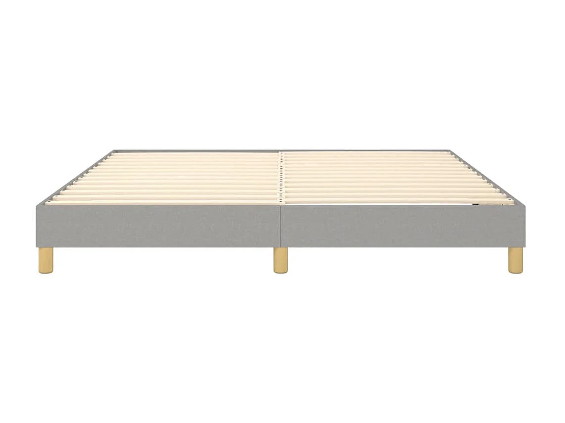 Cama 160x200 cm tecido cinza-claro PT329444