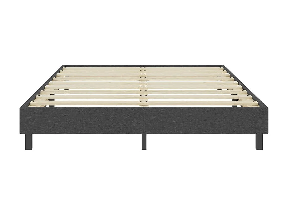 Somier de láminas- 140x200 cm Box Spring tela gris ES87689
