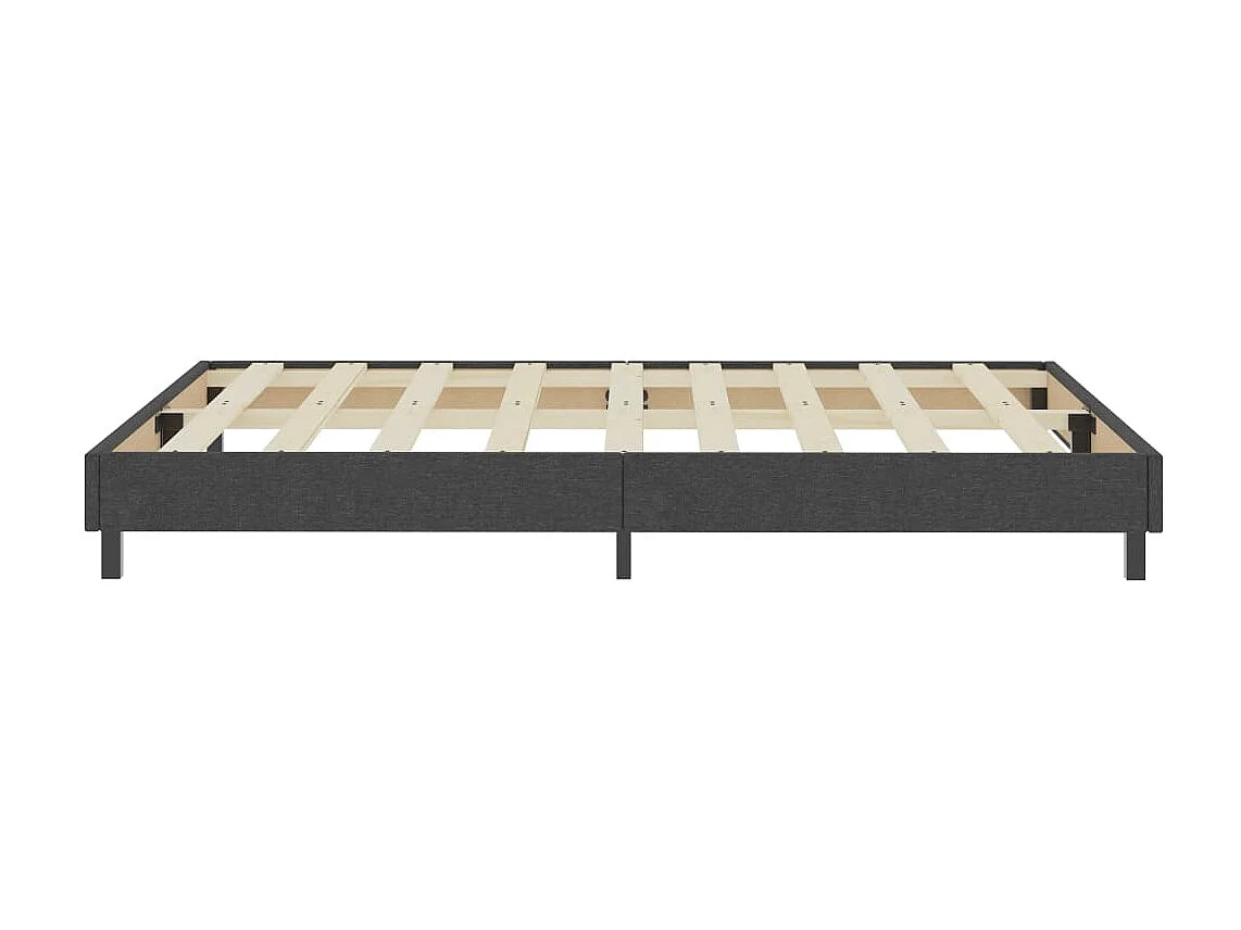 Somier de láminas- 140x200 cm Box Spring tela gris ES87689