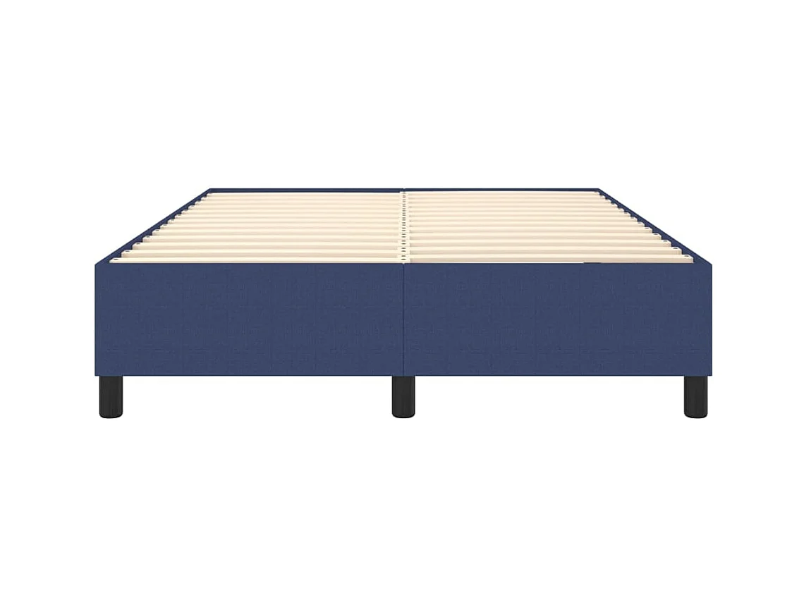 Sommier cadre à lattes de lit Bleu 140x190 cm Tissu WEW50493