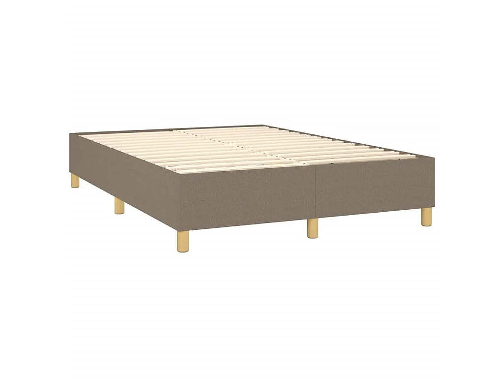 Cama 140x190 cm tecido cinza-acastanhado PT781867
