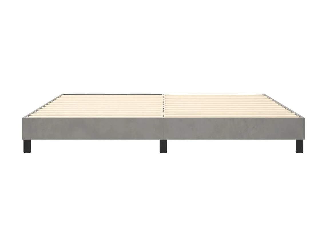 Cama com molas 200x200 cm veludo cinzento-claro PT552239