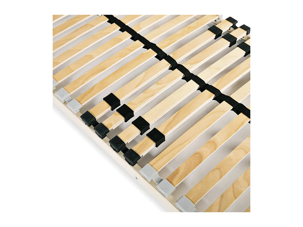Sommiers cadre à lattes 2 pcs avec 28 lattes 7 zones 70x200 cm WDW15361
