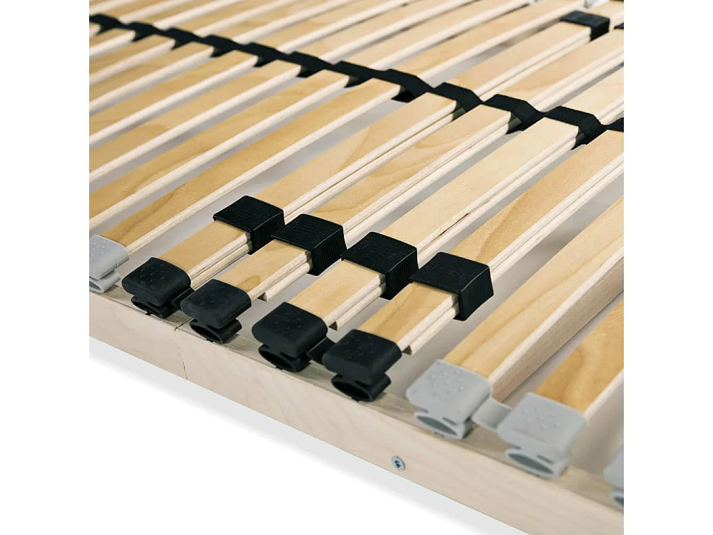 Sommiers cadre à lattes 2 pcs avec 28 lattes 7 zones 70x200 cm WDW15361