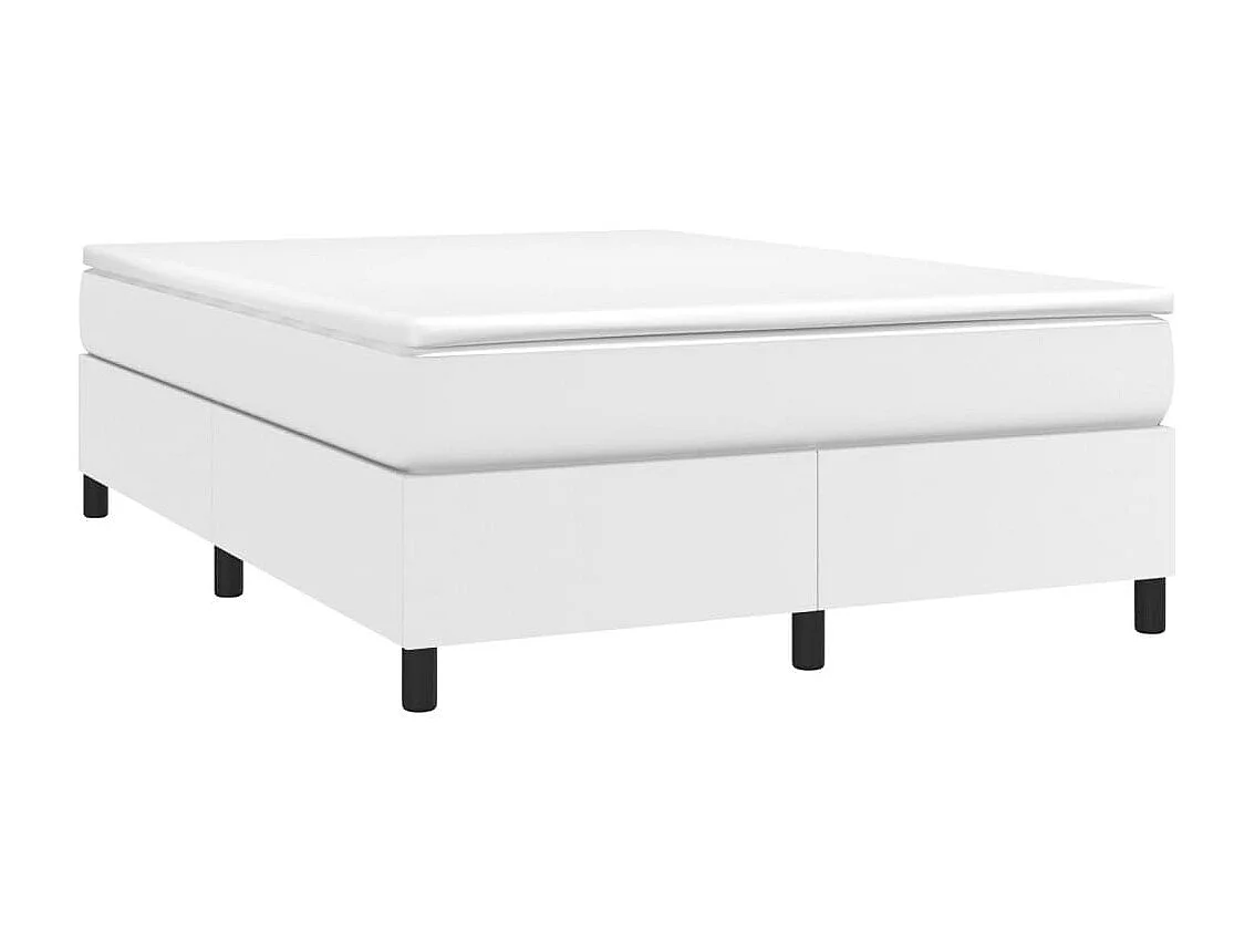 Cama 140x190 cm couro artificial branco PT552803