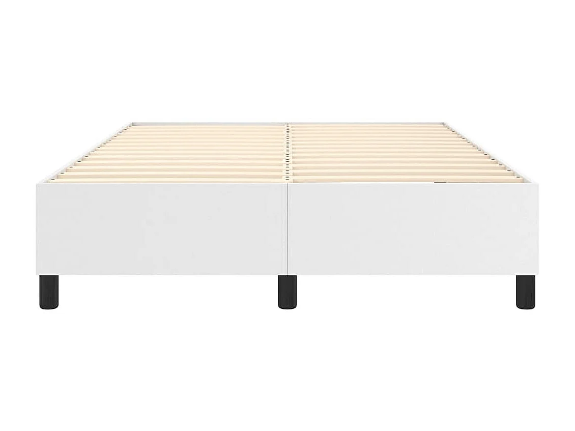 Somier de láminas- 140x190 cm de cuero sintético blanco ES90996