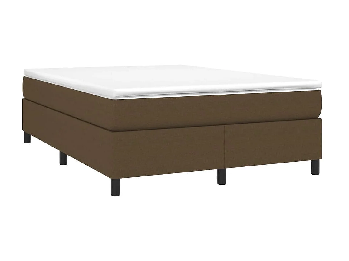 Cama 140x190 cm tecido castanho-escuro PT190382