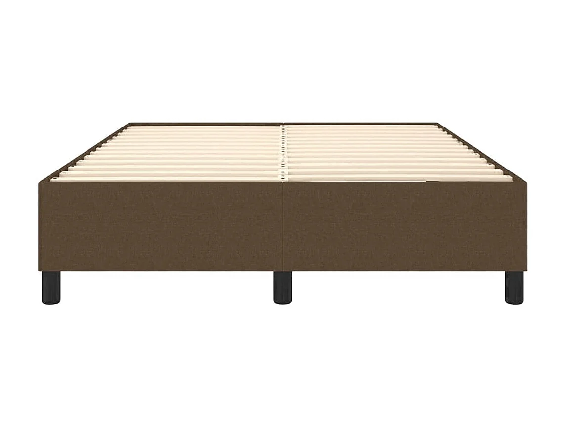 Cama 140x190 cm tecido castanho-escuro PT190382