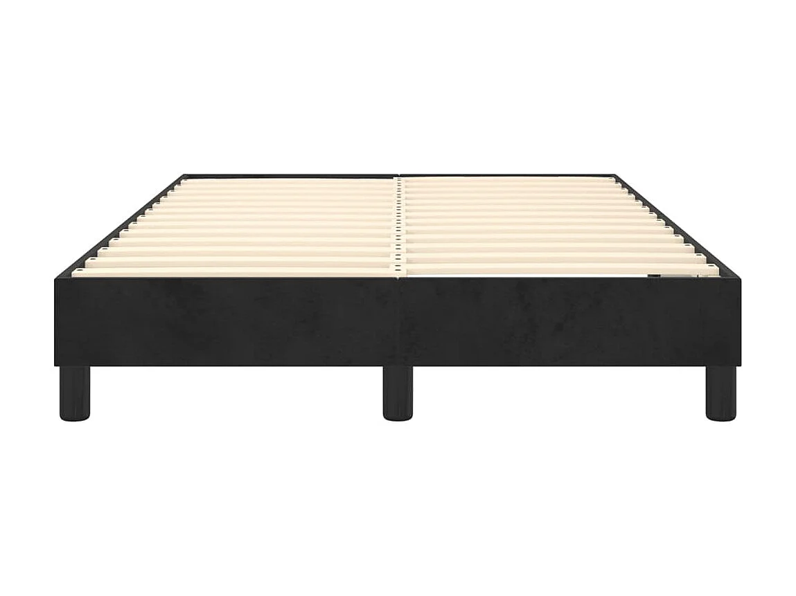 Somier de láminas- 120x200 cm de terciopelo negro ES11096