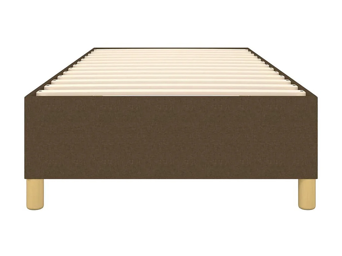 Sommier cadre à lattes de lit Marron foncé 90x200 cm Tissu PDG75659