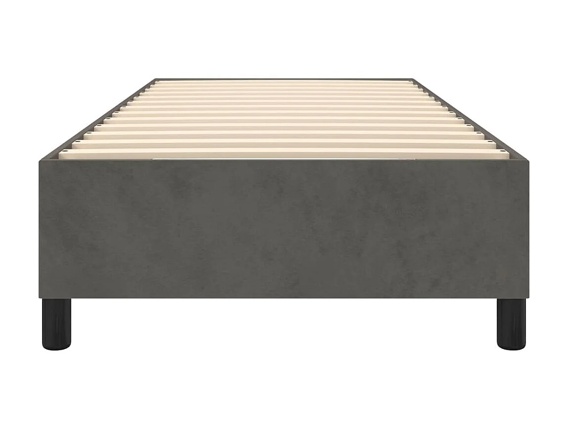 Somier de láminas- 80x200 cm de terciopelo gris oscuro ES40756