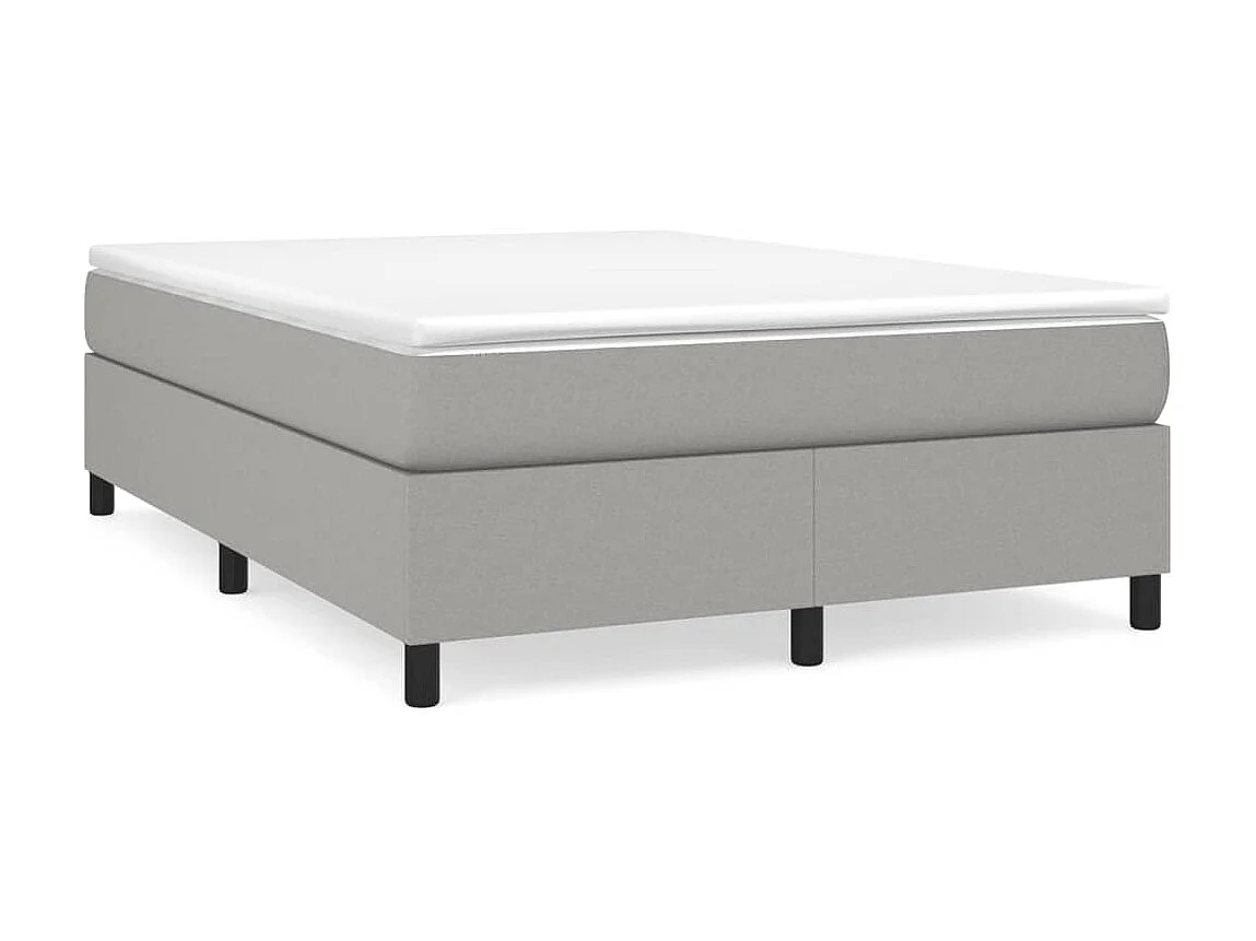 Cama 140x200 cm tecido cinza-claro PT814321